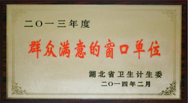 2013湖北省群众满意的窗口单位